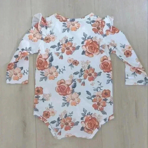 PATPAT | Baby Girl Autumn Long Sleeved Onesie with Brown Corduroy Dress - Picture 6 of 9